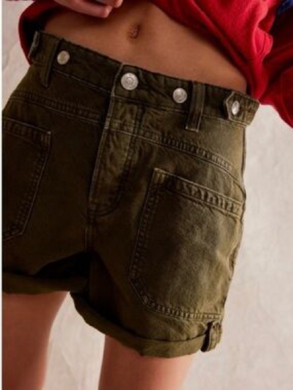Free People Army Green Palmer Shorts size 33